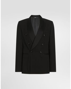 Dolce & Gabbana Double-Breasted Tuxedo Jacket - Black