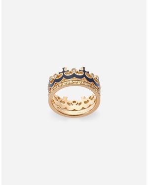 Dolce & Gabbana 18K Royal Diamond Ring - Yellow