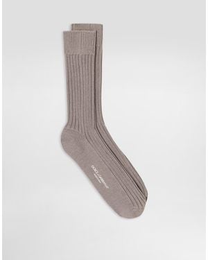 Dolce & Gabbana Cotton And Wool Socks - White