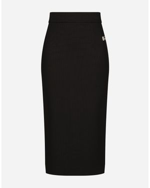 Dolce & Gabbana Luxury Longuette Skirt For - Black