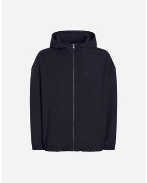 Dolce & Gabbana Hooded Woollen Jacket With Tag - Blue
