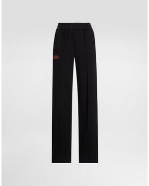 Dolce & Gabbana Fleece Jogging Pants With Patch - ブラック
