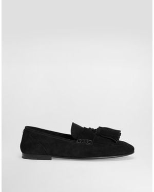 Dolce & Gabbana Split Calfskin Slipper - ブラック