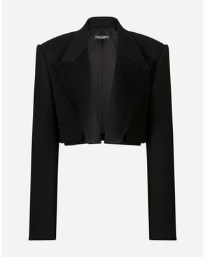 Dolce & Gabbana Cropped Blazer - Black