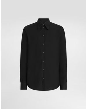 Dolce & Gabbana Crêpe De Chine Shirt - Black