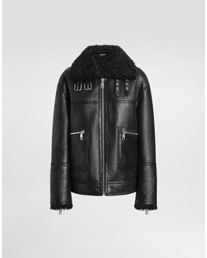 Dolce & Gabbana Leather Jacket - Black