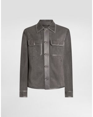 Dolce & Gabbana Lamb-Suede Jacket - Gray