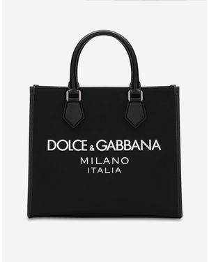 Dolce & Gabbana Small Nylon Shopper - Black