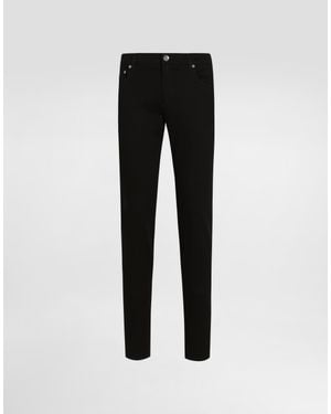 Dolce & Gabbana Slim Fit Stretch Cotton Jeans - Black
