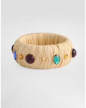 Dolce & Gabbana Bracelet En Raphia - Blanc