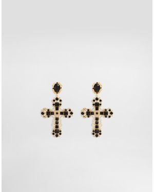 Dolce & Gabbana Pendientes De Clip Con Cruces - Multicolor