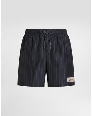 Dolce & Gabbana Stripe-Print Medium Boxer Shorts - Blue