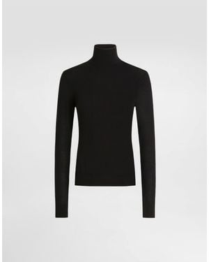 Dolce & Gabbana Pull Col Roulé En Cachemire - Noir