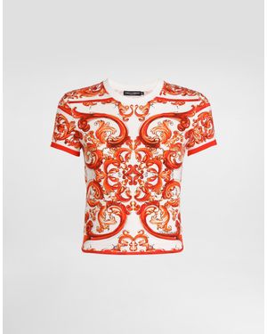 Dolce & Gabbana T-Shirt M/Corta Giro - Red