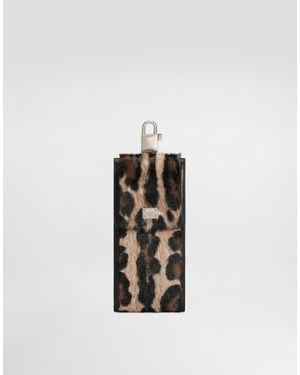 Dolce & Gabbana Leo Kid Leather Pouch - White