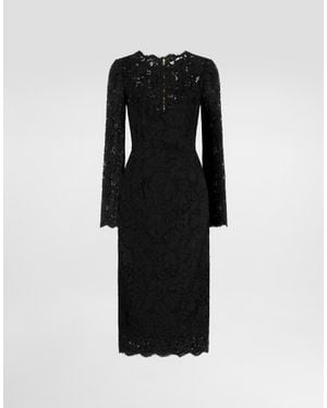 Dolce & Gabbana Cordonetto Lace Dress - Black