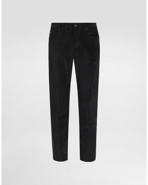 Dolce & Gabbana Cotton And Cashmere Regular Trousers - ブラック