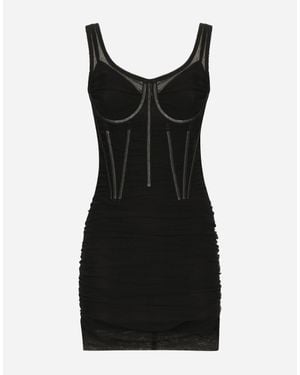 Dolce & Gabbana Corset Mini Dress - Black