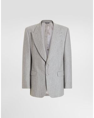 Dolce & Gabbana Martini Single-Breasted Jacket - Gray