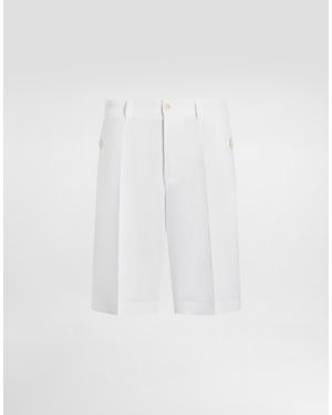 Dolce & Gabbana Linen Jogging Pants - White