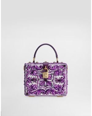 Dolce & Gabbana Dolce Box Majolica Resin Handbag - パープル