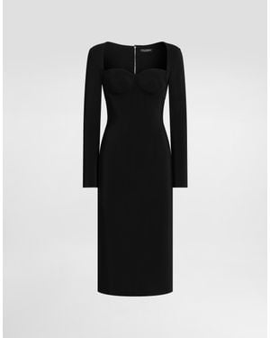 Dolce & Gabbana Cady Sheath Dress - Black