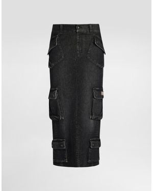 Dolce & Gabbana Denim Skirt - Black
