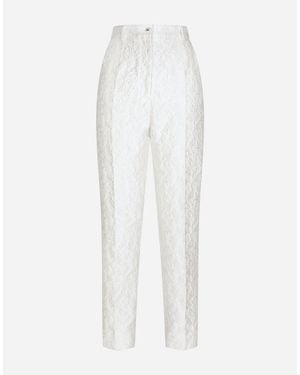 Dolce & Gabbana Brocade Pants - White