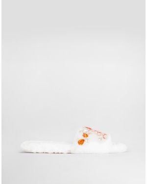 Dolce & Gabbana Ciabatta Flat - Weiß