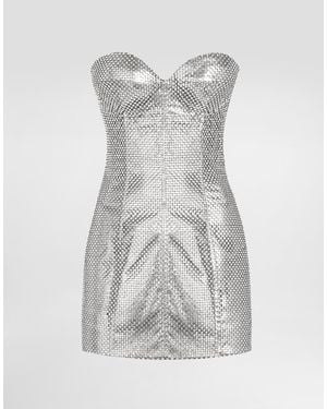Dolce & Gabbana Strapless Short Dress - Gray
