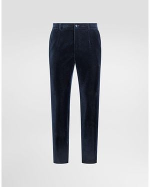 Dolce & Gabbana Velvet Trousers - Blue