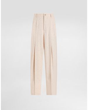 Dolce & Gabbana Pinstriped Trousers - Natur