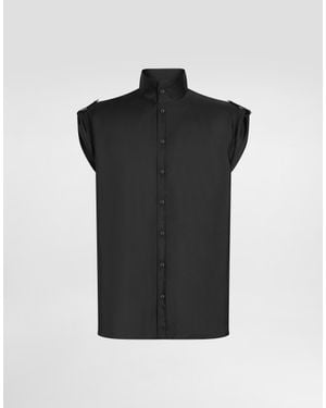 Dolce & Gabbana Hawaii Silk Twill Shirt - Black