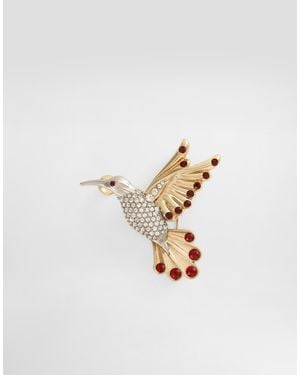 Dolce & Gabbana Kolibri-Brosche - Weiß