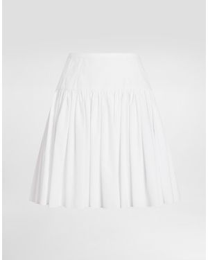 Dolce & Gabbana Short Cotton Circle Skirt - White