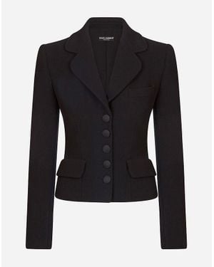 Dolce & Gabbana Short Single-Breasted Dolce Jacket - Black