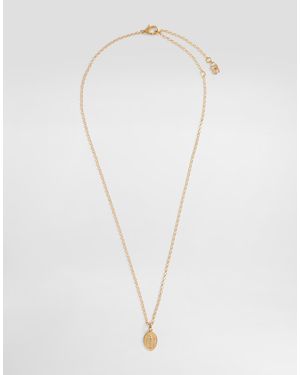 Dolce & Gabbana Collar Con Colgante Oval - Blanco