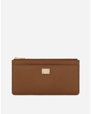 Dolce & Gabbana カードホルダー ラージ Dauphineカーフスキン - ブラウン