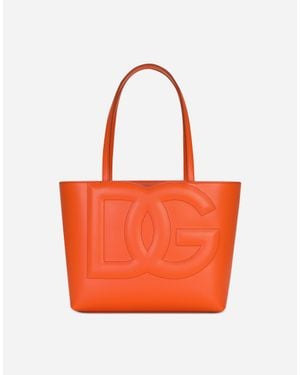 Dolce & Gabbana Dgロゴ レザートートバッグ - オレンジ