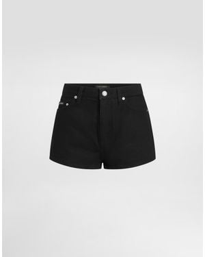 Dolce & Gabbana Shorts En Denim - Negro