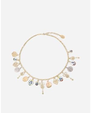 Dolce & Gabbana Sicily Necklace 18-Carat And And Ancient Ceramic Miniatures - Neutro