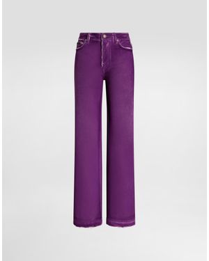 Dolce & Gabbana 5-Pocket Denim Trousers - Purple