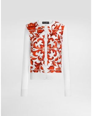 Dolce & Gabbana Cardigan C/Bottoni - White