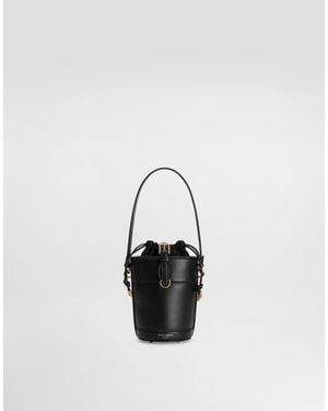 Dolce & Gabbana Bolso Bombonera Capri De Lona Y Piel - Blanco