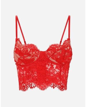 Dolce & Gabbana Top Con Reggiseno - Red