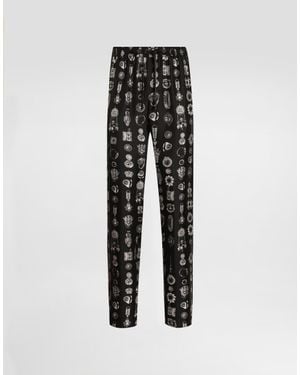 Dolce & Gabbana Jewel- Twill Trousers - Multicolour