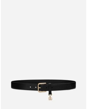 Dolce & Gabbana Cinturón Con Detalle Dg - Blanco