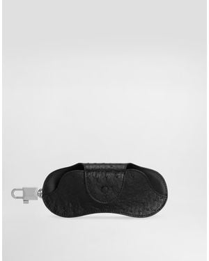 Dolce & Gabbana Ostrich Leather Eyewear Case - Black