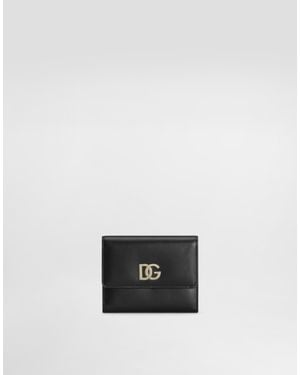 Dolce & Gabbana Calfskin Passport Holder With Dg Logo - ホワイト