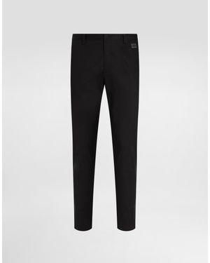 Dolce & Gabbana テーラード コットン パンツ - ブラック